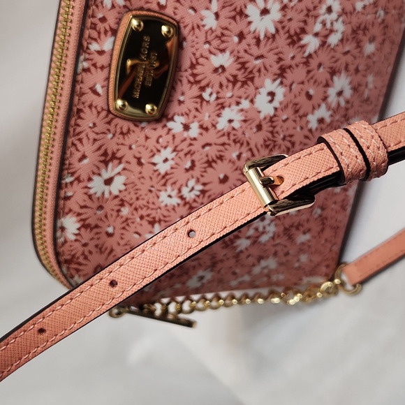Michael Kors Cindy Dome Rose Floral Print Crossbody Bag - Picture 12 of 16